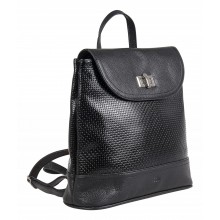 Рюкзак женский кожаный Franchesco Mariscotti 1-3677к-800 плетёнка черный