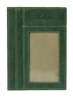 Обложка для автодокументов женская из натуральной кожи ОВ-М Мэри Kniksen зеленый