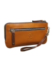 Клатч портмоне мужской кожаный с молнией ФРТ-S рыжий Apache RFID