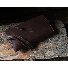 Клатч портмоне мужское кожаное для документов и денег БМ-А дымчато-коричневое Apache