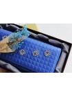 Портмоне кошелек женский кожаный с кристаллами Сваровски ВП-17 Ice Blue Kniksen