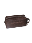 Мужская сумка косметичка несессер дорожная кожаная Apache Н-1-А дымчато-коричневый