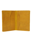 Обложка на паспорт натуральная кожа ОП-2-A табачно-желтая Apache
