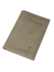 Обложка для паспорта женская кожаная С-ОП-1 друид серый Флауэрс