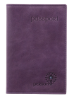 Обложка для паспорта женская кожаная С-ОП-1 друид фиолетовый Флауэрс