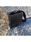 Сумка мужская планшет кожаная дымчато-черная СМ-4013-А Apache