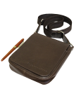Мужская сумка планшет из кожи дымчато-коричневая СМ-7013 Apache