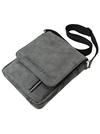 Мужская сумка планшет через плечо СМ-4014-А серая Apache