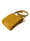 Сумка планшет из натуральной кожи табачно-желтая СМ-3013-А Apache