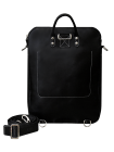 Городской модный сумка рюкзак трансформер кожаный 9713 черный Apache
