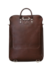 Городской модный сумка рюкзак трансформер кожаный 9713 коричневый Apache
