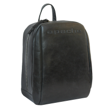 Рюкзак мужской кожаный P-9013-A дымчато черный Apache