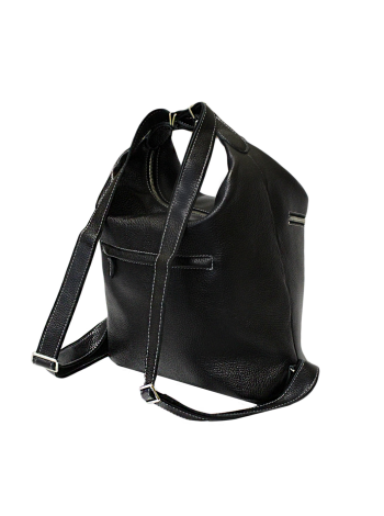 Женская сумка рюкзак трансформер Лада белладонна черная Kniksen