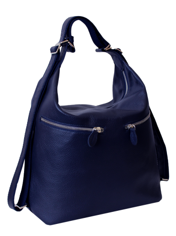Женская сумка рюкзак трансформер Лада темно-синяя Kniksen